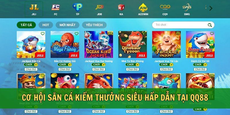 Cơ hội săn cá kiếm thưởng siêu hấp dẫn tại QQ88